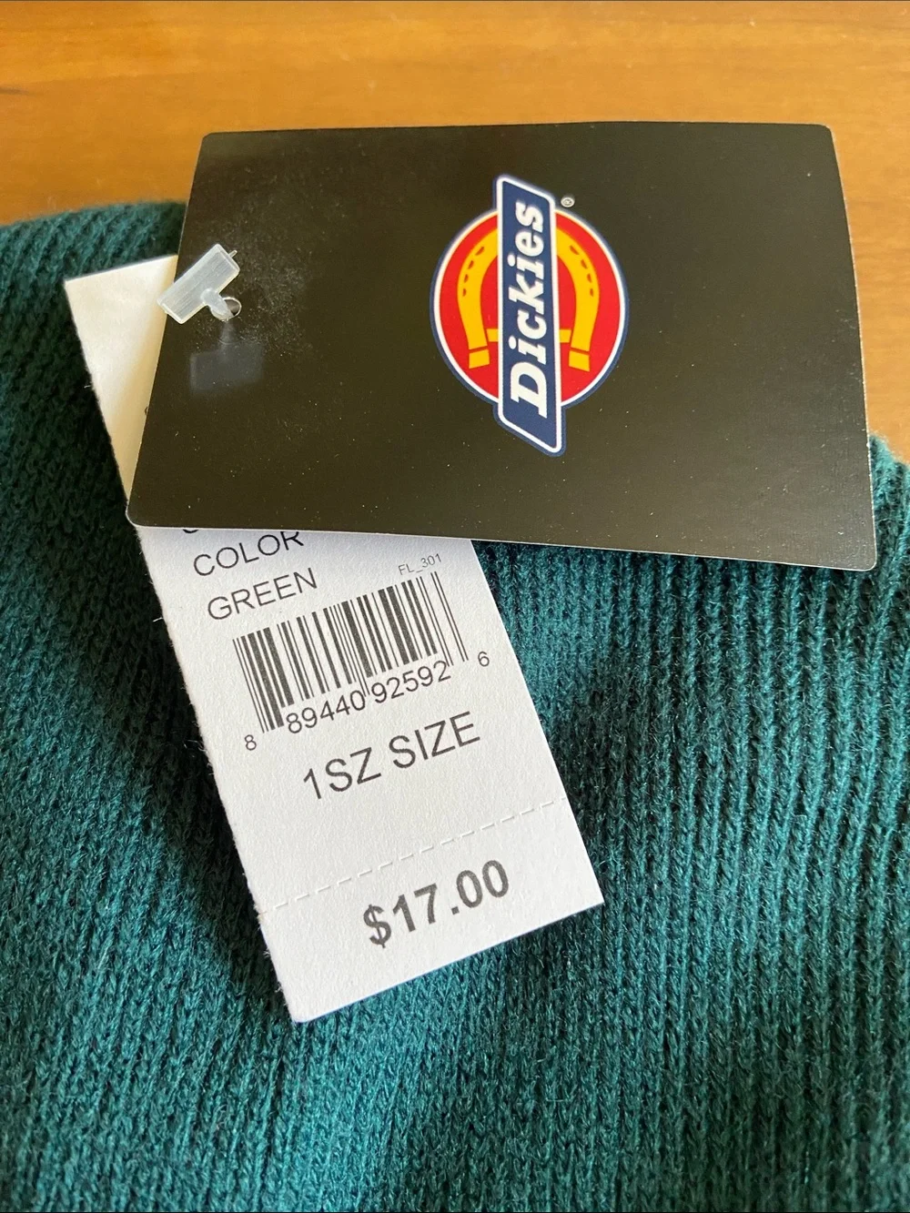 adidas Kids Red Ribbed Beanie with Trefoil Patch and Pacsun Dickies Green Hat.